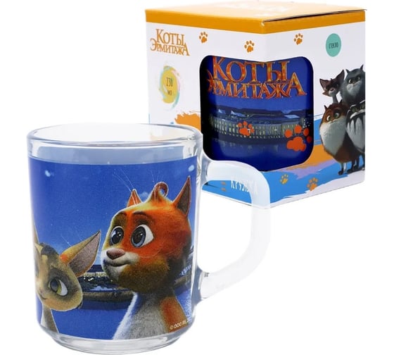 Изображение товара Кружка ND Play коты эрмитажа, ночные коты, в подарочной упаковке, 230 мл, стекло 308590