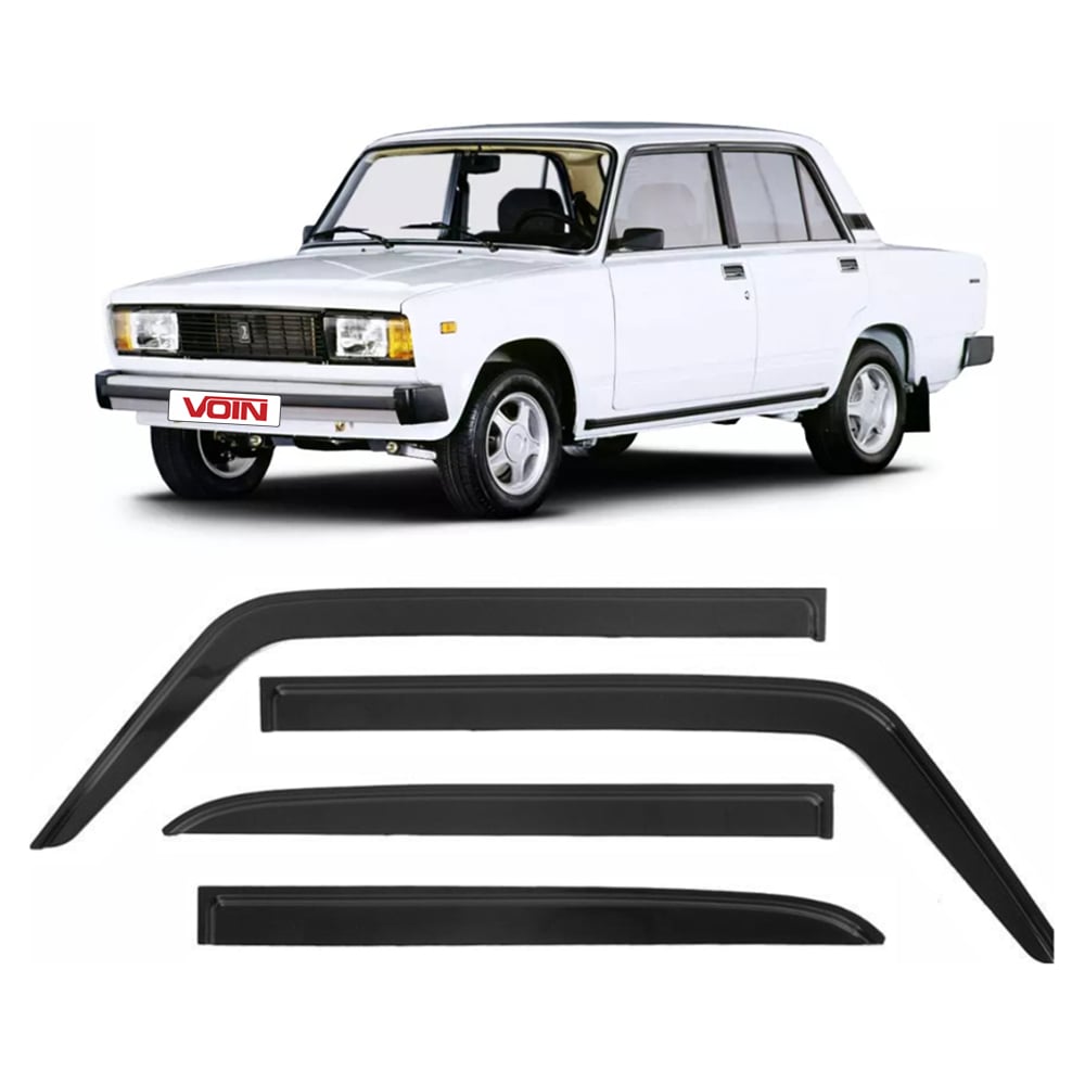 Изображение товара Дефлекторы окон для автомобиля ВАЗ 2107, накладные, комплект 4 шт.