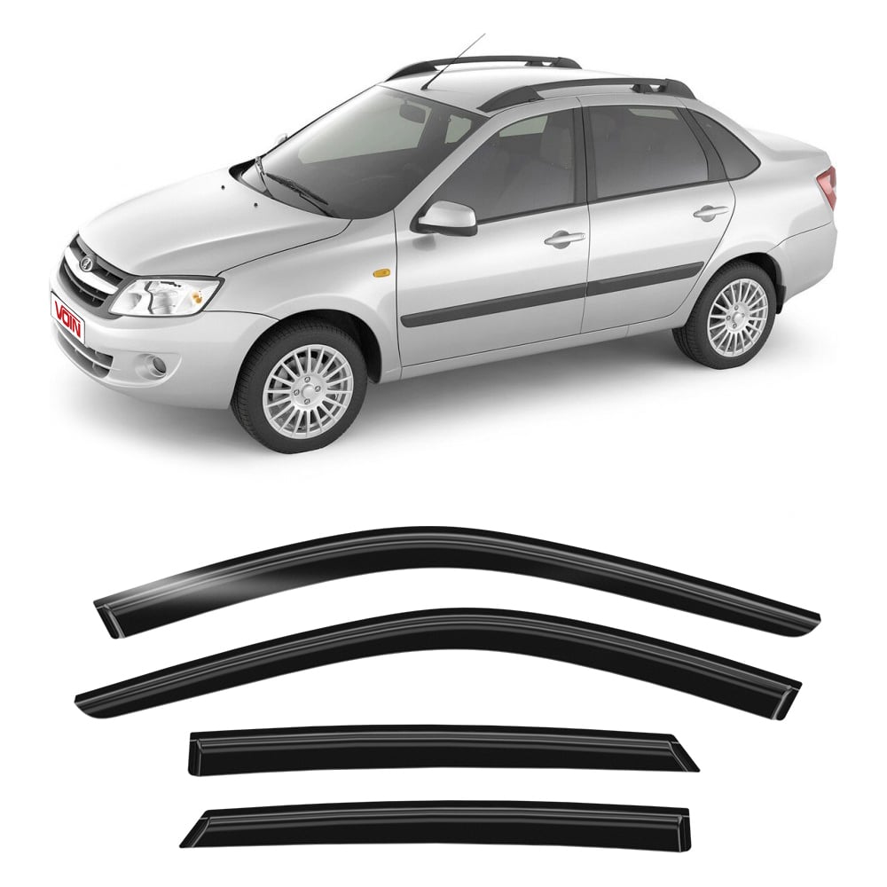 Изображение товара Дефлекторы окон для Lada Kalina и Granta, накладные, 4 шт., акрил