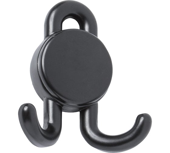 Изображение товара Крючок мебельный JET 321 двухрожковый замак черный матовый C321Z.002BLQ99