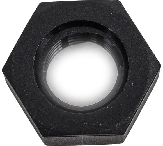 Изображение товара Гайка шестигранная полиамидная DINFIX М8 (пластиковая, черная) DIN 555 (5шт) 00-0004291