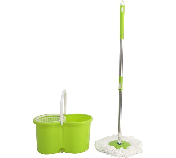 Изображение товара Набор для влажной уборки HAPPY PANDA HP-MB05-P с ведром с механизмом отжатия и 2 насадками РТ-00070835