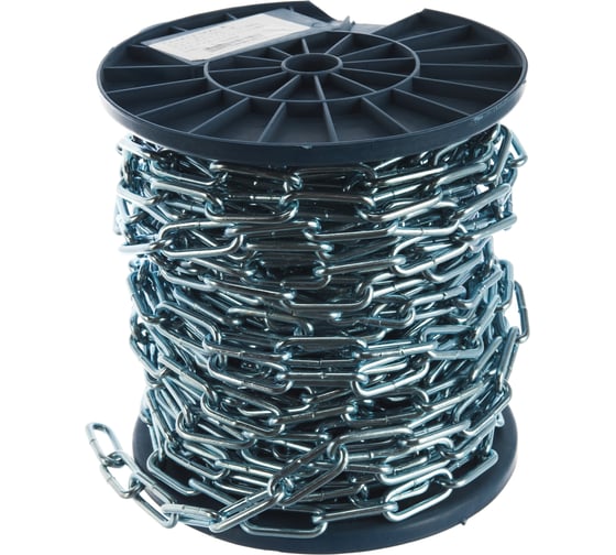 Изображение товара Сварная цепь КРЕП-КОМП длиннозвенная DIN 763 м5 30м цд5