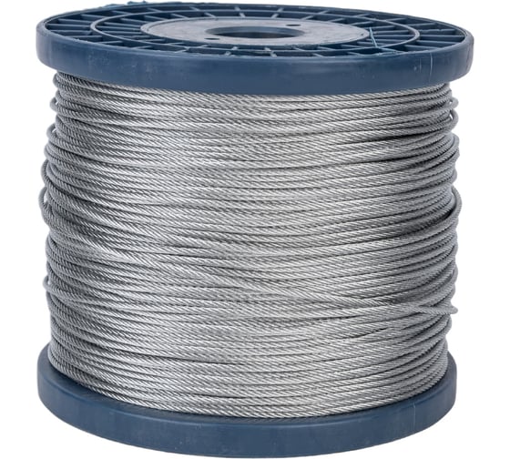 Изображение товара Трос для растяжки КРЕП-КОМП DIN 3055 2 миллиметр 250метров тр2