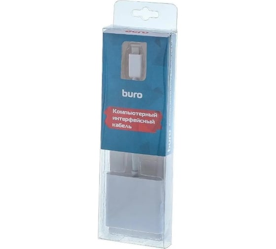 Изображение товара Переходник BURO USB Type-C (m) HDMI (f) USB 3.0 A(f) USB Type-C (f) (BHP RET TPC-HDM) белый 488058
