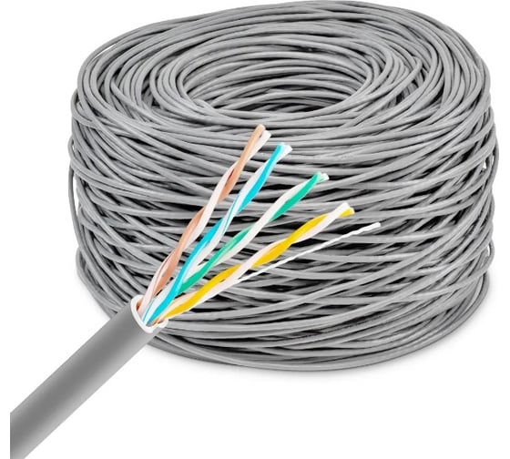 Изображение товара Кабель сетевой BURO BU-COP-042 UTP 4 пары cat5E solid 0.42мм Cu 305м серый 1442351