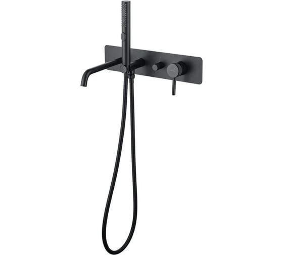 Изображение товара Встраиваемый смеситель для ванны ALLEN BRAU 5.31A05-31 PRIORITY 3.0 излив 200 мм, Kerox, Easy box, черный матовый (296340) 00296340