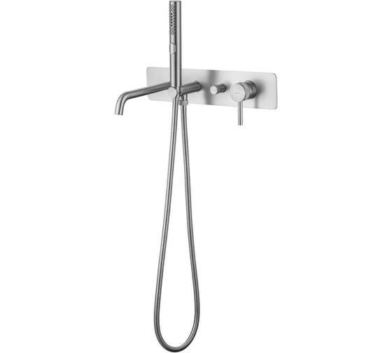 Изображение товара Встраиваемый смеситель для ванны ALLEN BRAU 5.31A06-BN PRIORITY 3.0 излив 200 мм, Kerox, Easy box, браш.никель (296341) 00296341