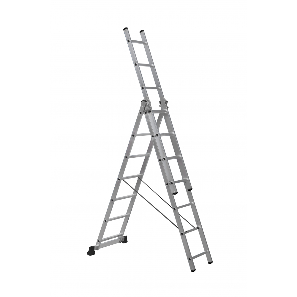 Алюминиевая трехсекционная лестница Scala алюминиевая трехсекционная лестница scala
