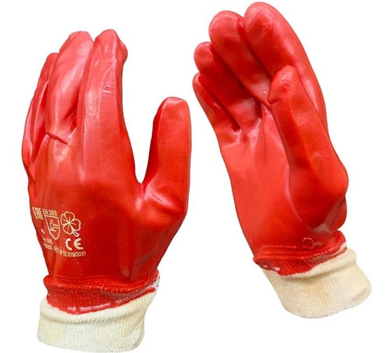 Изображение товара Перчатки маслобензостойкие х/б с ПВХ покрытием Master-Pro® МЕССИ, размер 10 (L-XL), 100 пар 7420-CPVC-M10-100