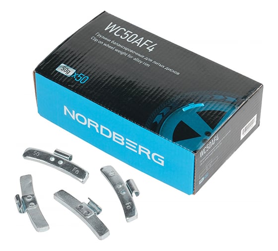 Изображение товара Балансировочные грузики для литых дисков NORDBERG Fe 50 г, 50 шт WC50AF4