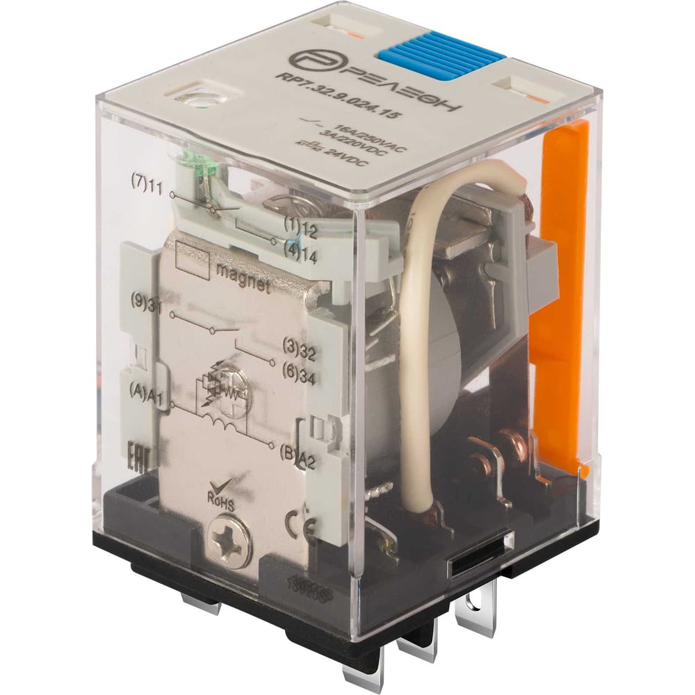 Изображение товара Силовое реле с магнитным гашением дуги 16А 24В DC RP732902415