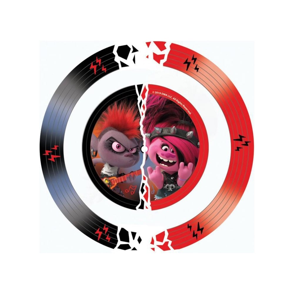 Изображение товара Тарелка стеклянная ND Play тролли 2 серия рок 19,5 см