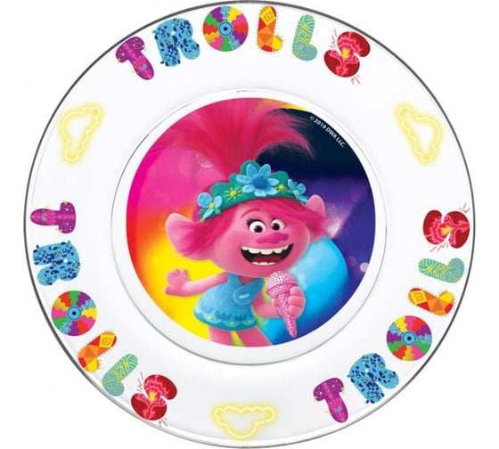 Изображение товара Тарелка ND Play тролли 2, серия поп, 19,5 см, стекло 286876