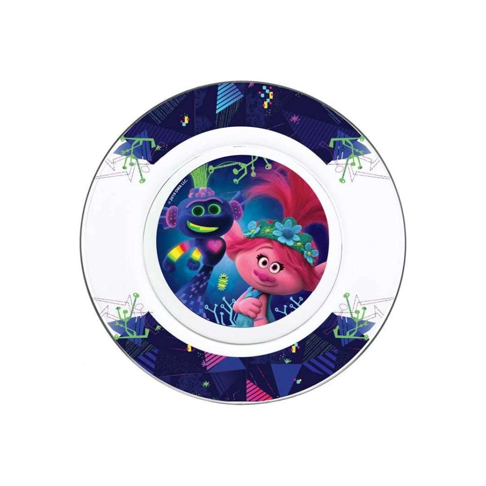 Изображение товара Тарелка ND Play тролли 2 стекло 19,5 см, универсальная, микроволновка