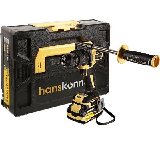 Изображение товара Аккумуляторный шуруповерт Hanskonner 1BatterySystem HCD20165PRO
