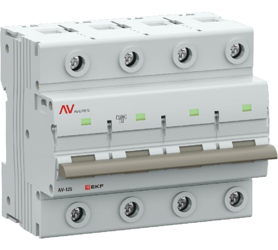 Изображение товара Выключатель автоматический EKF AV-125 4P 80A (C) 10kA AVERES mcb125-4-80C-av