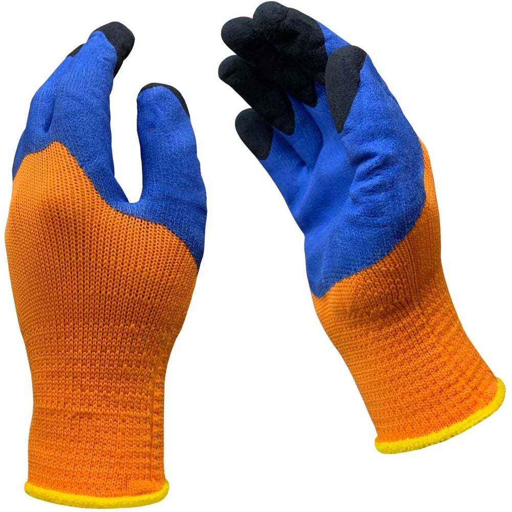 Изображение товара Перчатки рабочие Master-Pro® НОРД (ИРТЫШ) акриловые с двойным латексным покрытием / утепленные непромокаемые, размер 10 (L-XL) 50 пар 7207-AQLIR-50