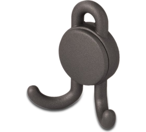 Изображение товара Крючок мебельный JET 321 двухрожковый замак графит C321Z.002GFQ99