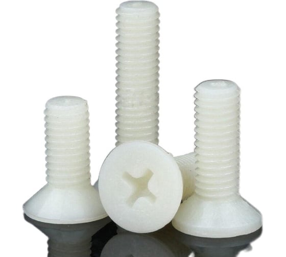 Изображение товара Винт с потайной головкой и крестообразным шлицем DINFIX DIN 965, полиамид (пластик), M8x30 мм, 10 шт. 00-0004332