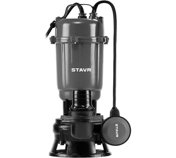 Изображение товара Насос погружной дренажный Ставр нпд-900ф, фекальный, 900вт, 260л/мин, 15м, корпус чугун, кабель 10м 9050600461