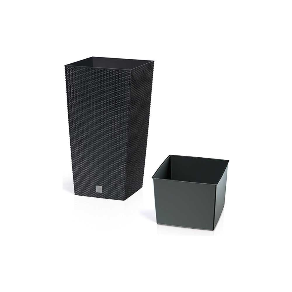 Изображение товара Кашпо для цветов Prosperplast RATO SQUARE DRTS400-S433 квадратное антрацит
