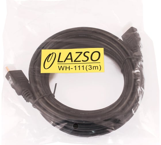 Изображение товара Кабель для передачи сигналов Lazso WH-111(3m)-B HDMI 2.0, максимальное разрешение 4Кх2К, 60Hz (4:4:4). cab0083.8