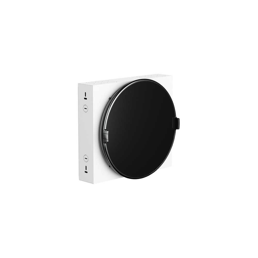 Корпус EKF ArtShell Round встраиваемый силовой круглый 16 модулей, чёрная дверь из закаленного стекла artshell-r-16p-cb
