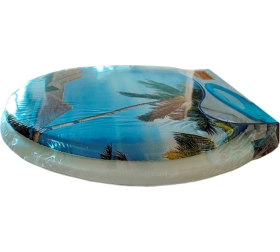 Изображение товара Сиденье для унитаза  Мультипласт Групп мягкое с рисунком, райское место MPG8621