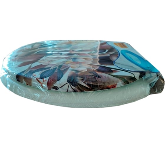 Изображение товара Сиденье для унитаза мягкое с рисунком Мультипласт Групп цветочное панно MPG8669