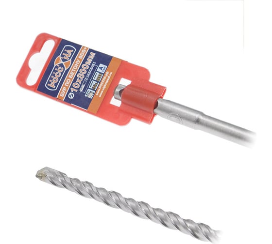 Изображение товара Бур по бетону SDS-plus 10.0x800 мм РОССНА Р860046
