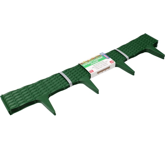 Изображение товара Бордюр садовый ПРОТЭКТ Ротанг высота 9 см, длина 3.2 м, 4 шт/компл (Хаки) БР-3,2 Х