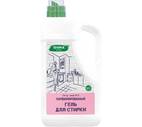 Изображение товара Парфюмированный гель для стирки универсальный с добавлением соды SHIMA HOME "ГЕЛЬ ДЛЯ СТИРКИ "CHERRY SMOKE26 5 л 4673744565393