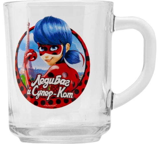 Изображение товара Кружка ND Play леди баг и супер кот, париж, маленькая, 230 мл, стекло 280819
