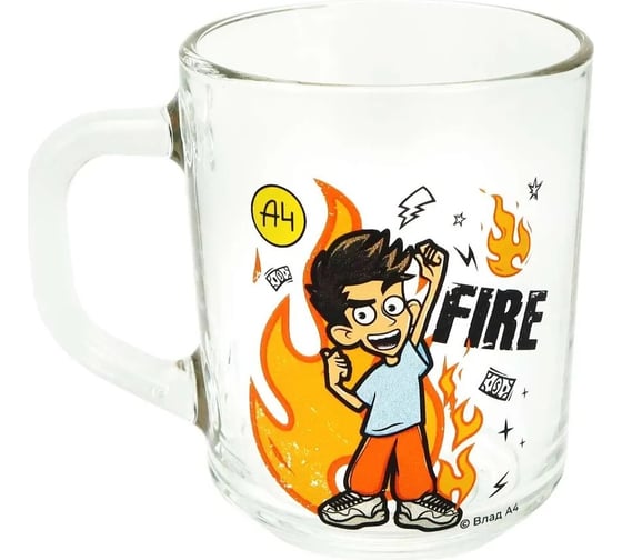 Изображение товара Кружка ND Play влад а4, огонь, маленькая, 230 мл, стекло 308835