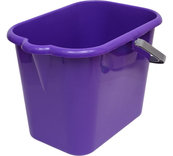 Изображение товара Ведро Мультипласт Групп 16 л, без отжима, прямоугольное, с носиком мп фиолетовый (10) MPG961604/960255