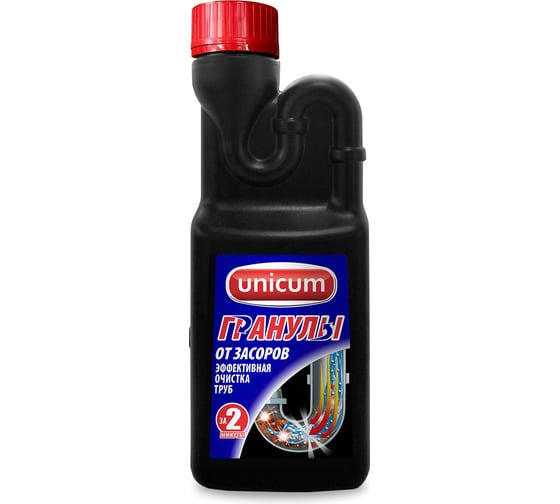 Изображение товара Гранулированное средство для прочистки канализационных труб UNICUM, 600 г /10 604898 304023