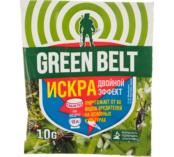 Изображение товара Средство для защиты от насекомых-вредителей Грин Бэлт Искра. Двойной эффект, таблетка, 10 г 01-421