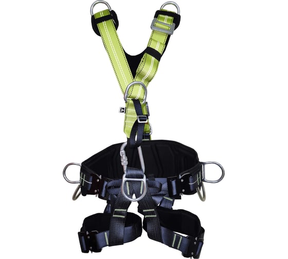 Изображение товара Страховочная привязь Потенциал СП-10, premuim с кованой фурнитурой, Фаст, с креплением "Кроль" ptc9345