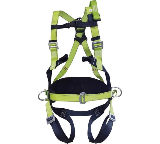 Изображение товара Страховочная и удерживающая привязь Потенциал СП-04 (эргономичный кушак), с кованой фурнитурой, со спинным удлинителем, 5 петель для развески инструмента, с идентификационной книжкой ptc9383