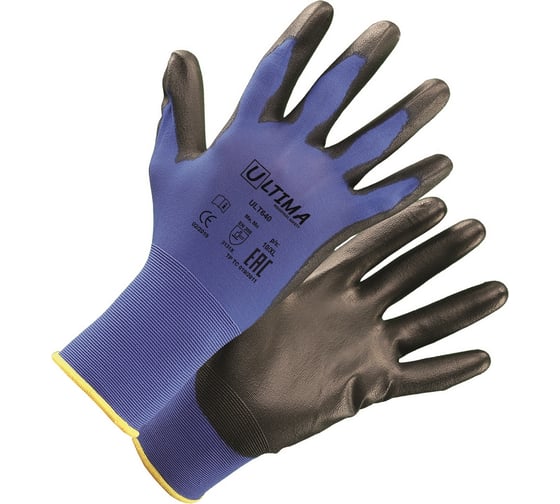Изображение товара Нейлоновые перчатки повышенной чувствительности с полиуретановым покрытием ULTIMA ULT640/L