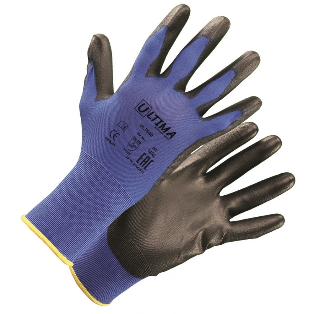 фото Нейлоновые перчатки повышенной чувствительности с полиуретановым покрытием ultima ult640/xxl