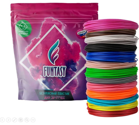 Изображение товара Набор для 3д ручек Funtasy pla-пластик, 14 цветов по 5 метров PLA-SET-14-5-1