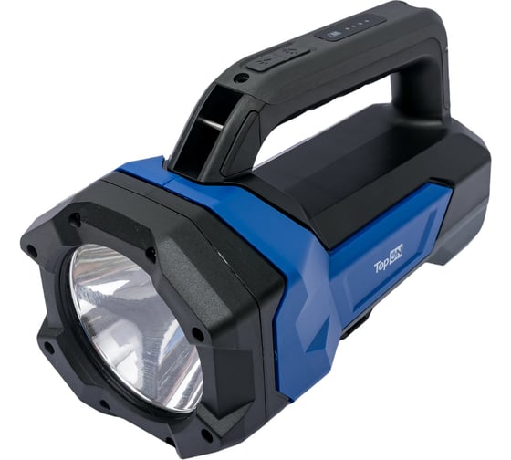Изображение товара Ручной аккумуляторный фонарь TopOn LED 10 Вт 1000 лм 3.65 В 8 Ач 29.2 Втч, поворотная подставка, доп. фонарь 6 Вт COB, IP54 TOP-MX1HSL