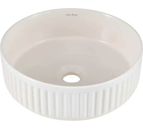 Изображение товара Керамическая накладная раковина ALLEN BRAU FANTASY Line без перелива, Ø360 мм, айвори 4.11032.IV 00321301