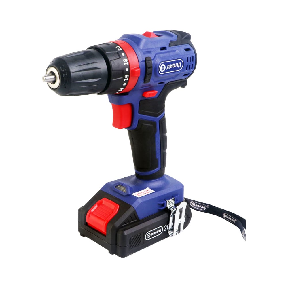 Изображение товара ДИОЛД Дэа-20 ли-02 аккумуляторная дрель-шуруповерт с одним аккумулятором