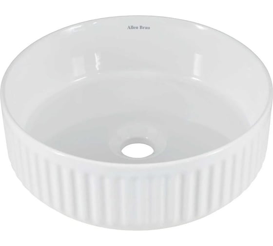 Изображение товара Керамическая накладная раковина ALLEN BRAU FANTASY Line без перелива, Ø360 мм, белый 4.11032.20 00321296