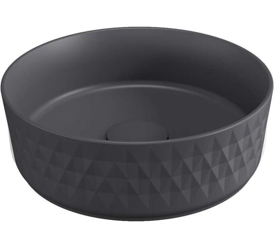 Изображение товара Керамическая накладная раковина ALLEN BRAU FANTASY Romb без перелива, Ø360 мм, антрацит 4.11033.AN 00321308