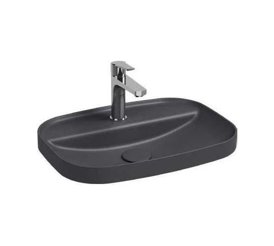 Изображение товара Керамическая раковина ALLEN BRAU FANTASY Sphere без перелива, с отверстием под смеситель, 550x400 мм, антрацит 4.11034.AN 00321315