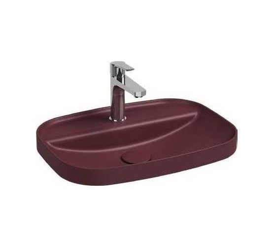 Изображение товара Керамическая раковина ALLEN BRAU FANTASY Sphere без перелива, с отверстием под смеситель, 550x400 мм, бордо 4.11034.BD 00321321